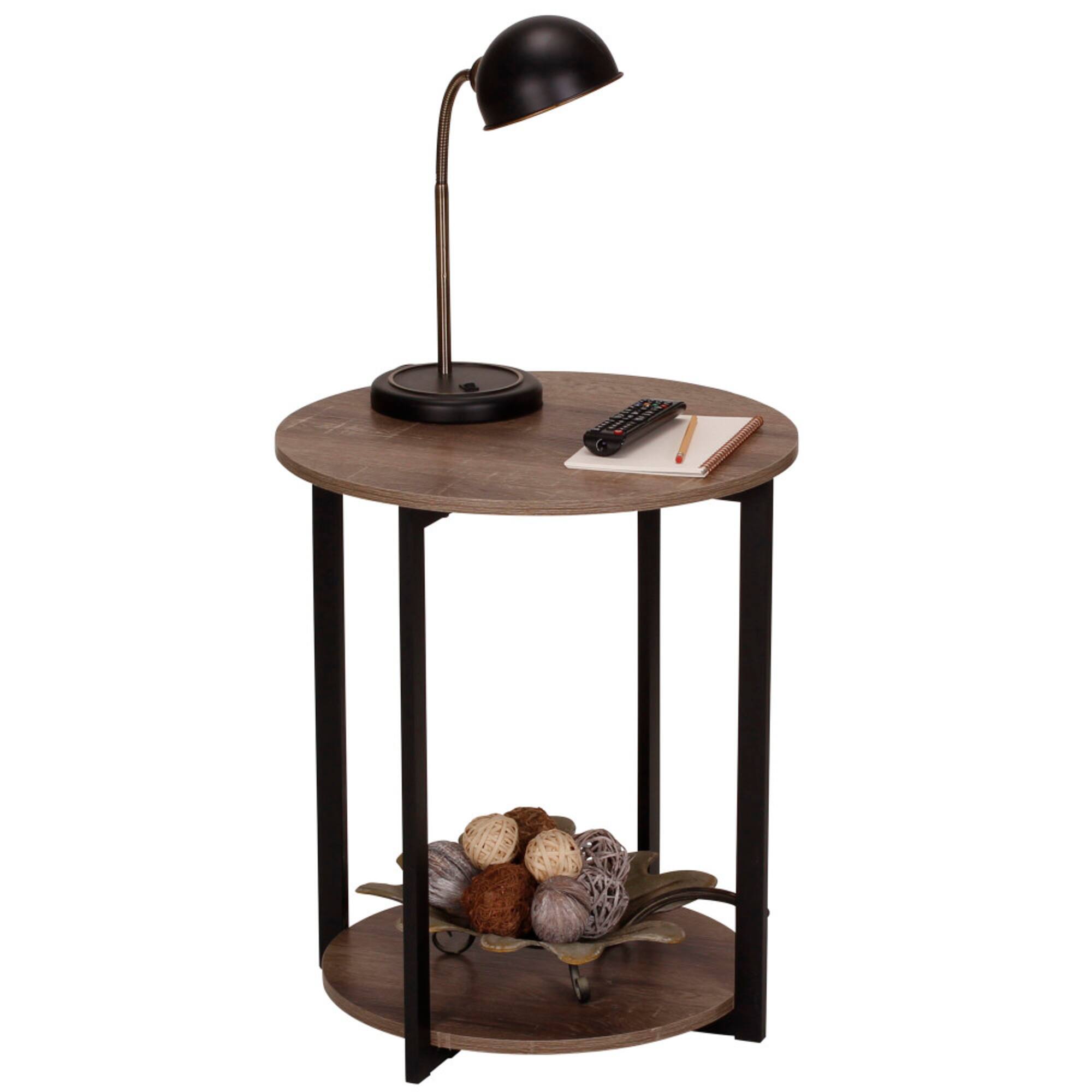 Household Essentials Jamestown 24" Round End Table